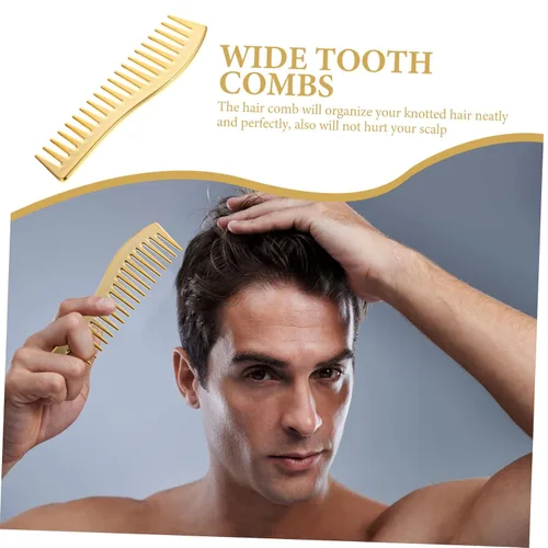 Vista 7 de NOLITOY Peines para hombres Peine para el cabello con cepillo de dientes anchos para el cuidado diario