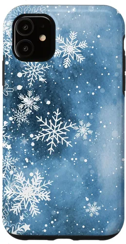 Vista 8 de Funda para iPhone 17 con diseño de copos de nieve con diseño de cristales helados