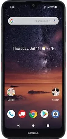 Vista 2 de Nokia Teléfono celular bloqueado Verizon 3V, 6.26" HD+, 13MP, azul