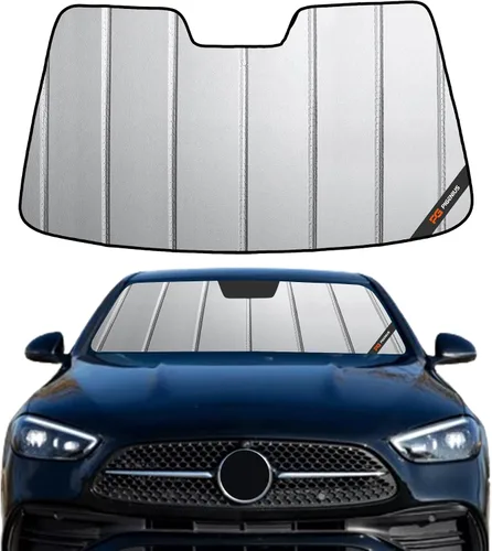 Vista 15 de Pigenius Parasol de parabrisas para Mercedes-Benz Clase C Convertible/Coupé 2017-2023 - Salvaguardia Gris