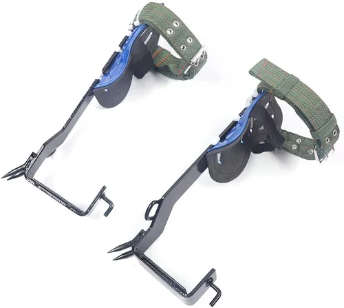 Vista 3 de Equipo de picos de escalada de árboles para trabajo de árboles, cinturón ajustable, cuerda de rescate, 2 engranajes, capacidad de carga de 220
