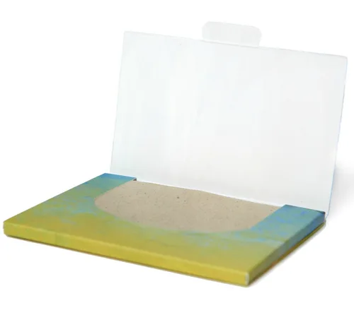 Vista 2 de Hojas de papel secante de aceite – Absorbe instantáneamente el exceso de aceite y brillo de la cara sin manchar el maquillaje – Tamaño grande, 200