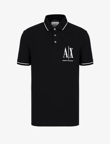 Vista 6 de Armani Exchange Polo con logotipo bordado para hombre