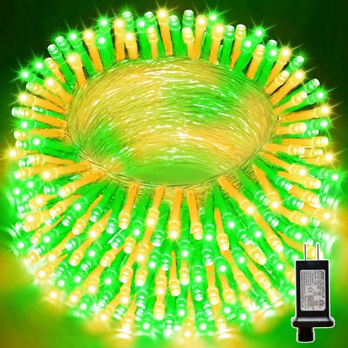 Vista 9 de Guirnalda de 100 luces LED de Pascua de 33 pies enchufables, multicolor pastel, 16 modos de luces parpadeantes, guirnalda de luces impermeables