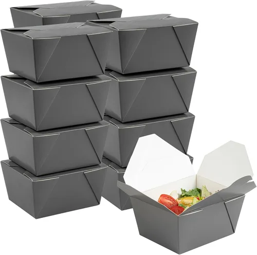 Vista 43 de Restaurantware Bio Tek - Cajas para llevar de 30 onzas, 200 loncheras para llevar, cierre de tabulación, resistentes al calor, desechables, de papel