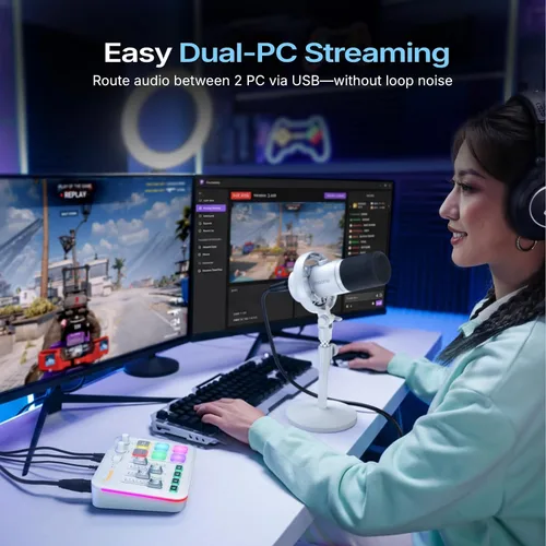 Vista 7 de MAONO Mezclador de audio para juegos G3 con mapa cualquier fuente de audio