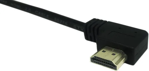Vista 5 de CERRXIAN Cable de extensión HDMI 2.0 de alta velocidad de 5.9 in y 6 pulgadas en ángulo recto HDMI macho a hembra con orificio para tornillo
