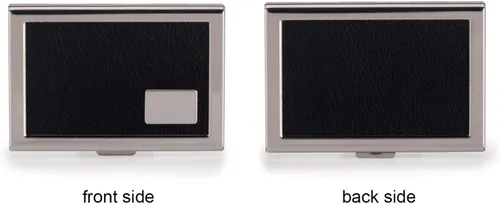 Vista 6 de RFID - Tarjetero de acero inoxidable, protector de tarjetas de crédito para hombre y mujer, Negro), EA2702B
