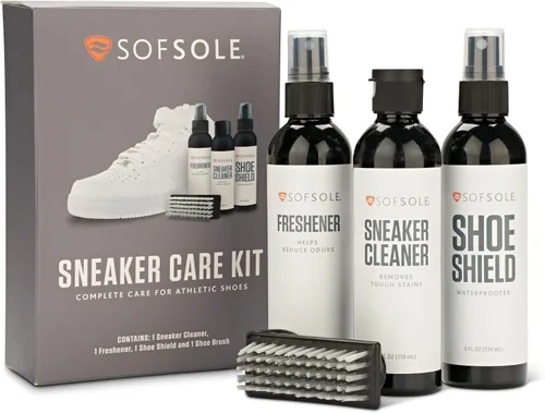 Vista 5 de Sof Sole Shoe Care Kit with Cleaner, Shoe Shield Waterproofer and Scrub Brush for Sneakers and Boots