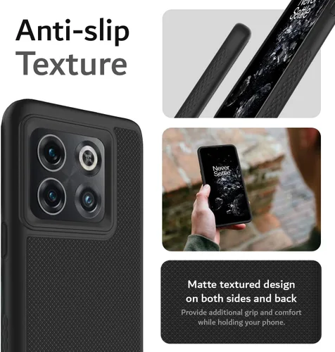 Vista 5 de TUDIA DualShield Grip - Funda diseñada para OnePlus10T 5G, [MergeGrip] protección delgada de doble capa de grado militar a prueba de golpes
