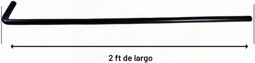 Vista 2 de Varilla de caída de puerta de madera (también conocido como perno de bastón, pasador de caída), barra de puerta de madera de 24 pulgadas