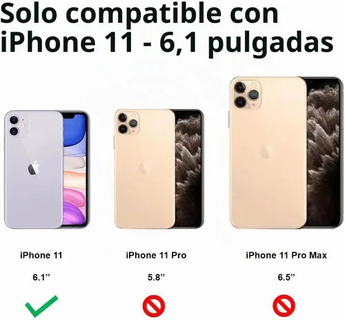 Vista 2 de Funda magnética para iPhone 11, funda de goma de silicona con protector completo de lente de cámara, duradera, delgada, a prueba de golpes, linda