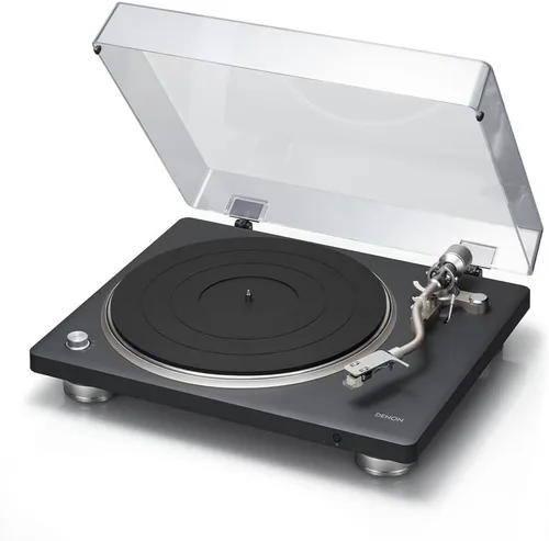 Vista 10 de Denon DP-29F Reproductor de discos completamente automático, tocadiscos analógico con ecualizador de phono RIAA incorporado, diseño único de brazo