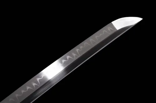 Vista 8 de Espada samurái funcional hecha a mano T10 arcilla de acero templada completa Tang Japón Katana