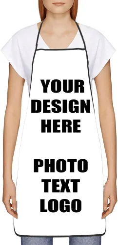 Vista 41 de Delantales personalizados con diseño de imagen de texto fotográfico para adultos, hombres, mujeres, parrilla, cocina, 40