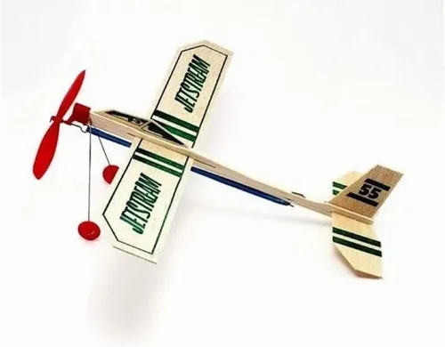 Vista 2 de Doce (12) aviones de juguete de madera de balsa #55 de Guillow #55