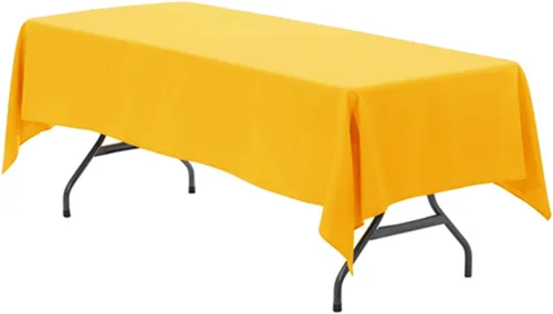 Vista 22 de Your Chair Covers - Mantel rectangular de poliéster sin costuras de alta calidad de 60 pulgadas de ancho x 102 pulgadas de largo - Negro - Mantel