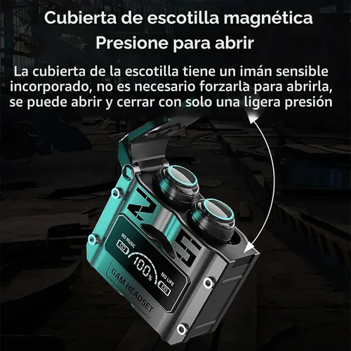 Vista 8 de M25 BT5.3 - Auriculares deportivos inalámbricos con cancelación de ruido ambiental, IPX7 impermeable, estéreo Bluetooth, 4 micrófonos integrados