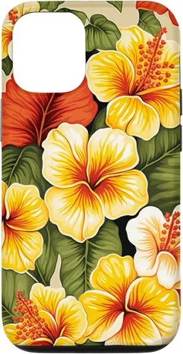 Vista 28 de Hawaiian Tropical Yellow Red Hibiscus Plumeria Case for iPhone 17