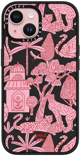 Vista 14 de CASETiFY Funda para iPhone 15 - Impacto Ajuste delgado, protección contra caídas de grado militar de 8.2 pies, 4 unidades, negro Kingsnake Negro