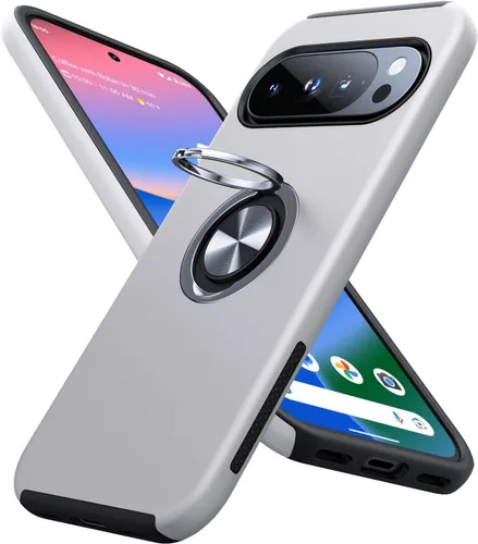 Vista 50 de JAME Funda delgada para Google Pixel 7 Pro, soporte de anillo a prueba de Azul