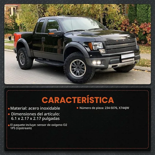 Vista 4 de labwork Sensor de oxígeno O2 Sensor Upstream Reemplazo para Ford F150 3.5L 2011-2015 234-5076 X744JW
