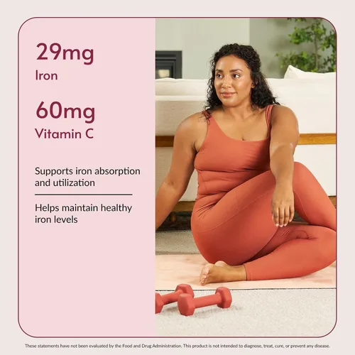 Vista 5 de Bariatric Advantage Hierro masticable de 29 mg - para pacientes de cirugía bariátrica - Hierro con vitamina C - Sin sabor a hierro - Suplemento