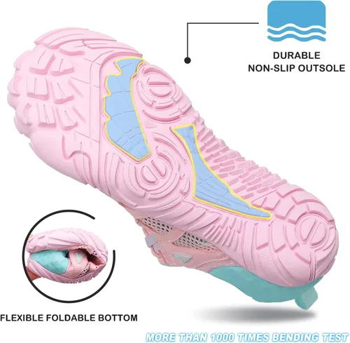 Vista 4 de SKASO Zapatos de agua para hombres y mujeres, zapatos descalzos de secado rápido, zapatos acuáticos ligeros con agujeros de ventilación