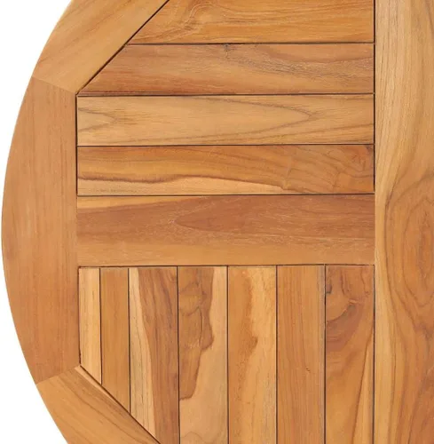 Vista 7 de vidaXL - Mesa redonda de madera maciza de teca, 1" 31.5