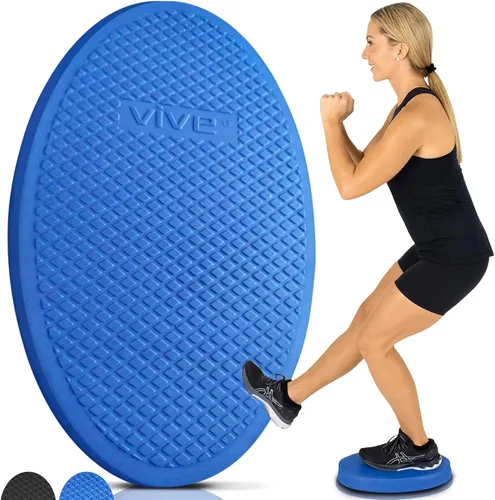 Vista 10 de Vive Almohadilla de equilibrio ovalada, cojín tambaleante para equipos de terapia física y rehabilitación, espuma suave para entrenamiento, yoga