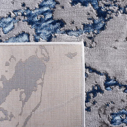 Vista 8 de SAFAVIEH Craft Collection - Alfombra para pasillo, 2 pies 3 pulgadas x 8 pies, gris y azul, diseño abstracto moderno, no desprende pelusa y de fácil