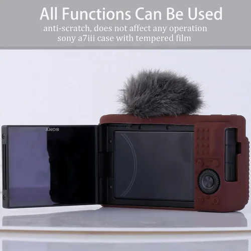 Vista 3 de Pocoukate Funda para cámara Sony ZV-1, ZV1, funda para cámara digital, antiarañazos, ajuste delgado, suave, con protector de pantalla para Sony ZV-1