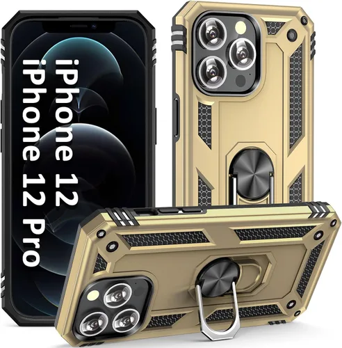 Vista 24 de ADDIT i Phone 12 Mini - Funda para iPhone 12 Mini, con anillo de soporte, soporte ajustable, grado militar, protección resistente, a prueba