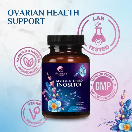 Vista 4 de Myo-inositol y D-Chiro Inositol 1025 mg – Proporción ideal 40:1 para apoyo ovárico, suplemento vegano de mio y D Chiro para el equilibrio natural