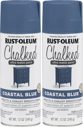 Vista 43 de Rust-Oleum 302592 - Pintura a la tiza en aerosol ultramate de 12 onzas (paquete de 1), color gris envejecido
