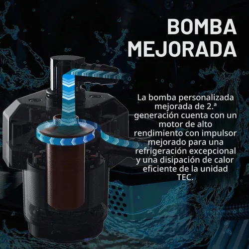 Vista 2 de Cooler Master MasterLiquid ML360 SUB-Zero, enfriador líquido de CPU AIO alimentado por tecnología Intel Cryo Cooling, bomba de enfriamiento