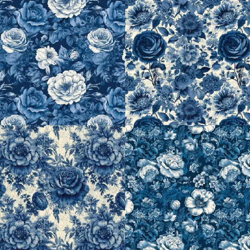 Vista 5 de Papel de cartulina floral, bloc de papel para álbum de recortes de 6 x 6 pulgadas, 24 hojas de papel de patrón de flores de una sola cara, papel