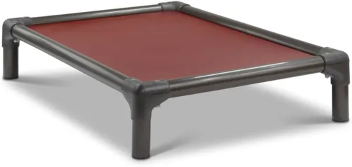 Vista 19 de Kuranda Cama elevada para mascotas a prueba de masticación - PVC almendra - 25" x 18" - Cordura Nylon - Borgoña