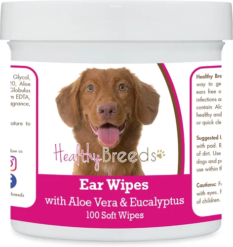 Vista 114 de Healthy Breeds Affenpinscher Toallitas de limpieza de oídos con aloe y eucalipto para perros, 100