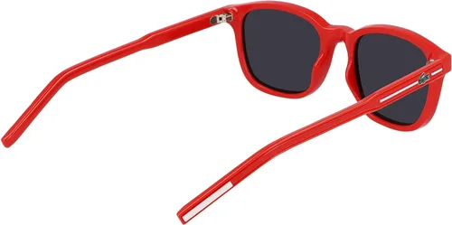 Vista 6 de Lacoste Lentes de sol rectangulares grises para hombre L3639S 615 49, Rojo