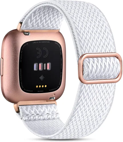 Vista 24 de Witzon Compatible con Fitbit Versa/Versa Lite/Versa 2 bandas para mujeres y hombres, correa elástica ajustable de repuesto para reloj inteligente
