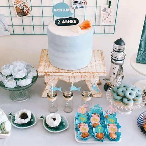 Vista 7 de Paquete de 24 adornos para cupcakes de calabaza para niños o niñas, con purpurina para revelación de género, calabaza, pies de bebé, para baby