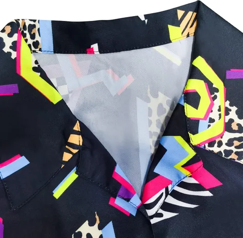 Vista 6 de Camisas para hombre de los años 80, camisas con botones de los años 90, camisas de playa hawaianas vintage, camisas de discoteca de los años 80 y 90
