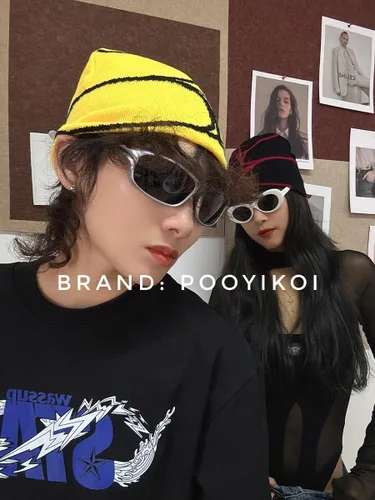 Vista 5 de Pooyikoi Gorro de invierno para mujer, gorro cálido para hombre, estilo casual, diseño de araña, estilo gótico, Y2K, gorro de punto acrílico