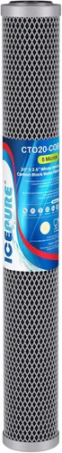 Vista 15 de ICEPURE Cartucho de filtro de agua KDF y carbón activado para toda la casa, 5 micrones, 20 x 2.5 pulgadas, repuesto de filtro de extracción