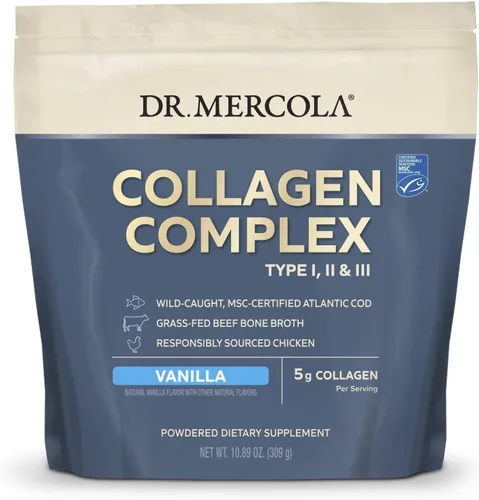 Vista 7 de Dr. Mercola Polvo complejo de colágeno – Apoya la elasticidad de la piel y la salud de los tejidos – Múltiples fuentes de colágeno tipos I, II y III