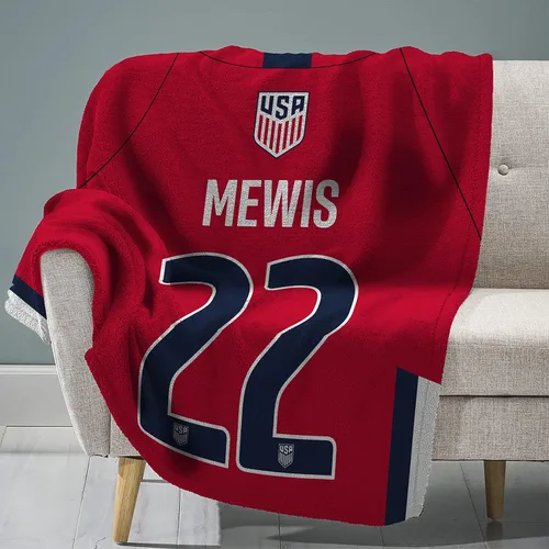 Vista 8 de Sleep Squad US Fútbol Femenino Alex Morgan Manta de Felpa Raschel de 60 x 80 pulgadas Una Manta de Fútbol USA