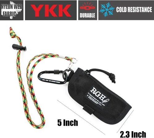 Vista 6 de Rough Enough - Monedero pequeño FOB para llaves de coche, cartera EDC para hombres con cordón
