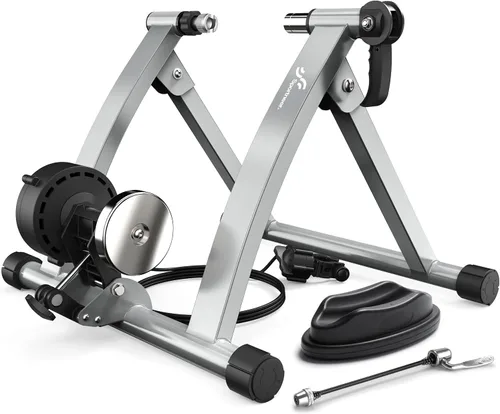 Vista 9 de Sportneer Entrenador de Bicicleta – Soporte magnético estacionario para bicicleta para ruedas de 26-28 pulgadas y 700C – Soporte de entrenador
