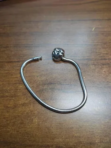 Vista 4 de KunBead Pulseras de cadena de serpiente con cierre de corazón para mujeres y niñas, para hacer joyas, compatibles con dijes Pandora